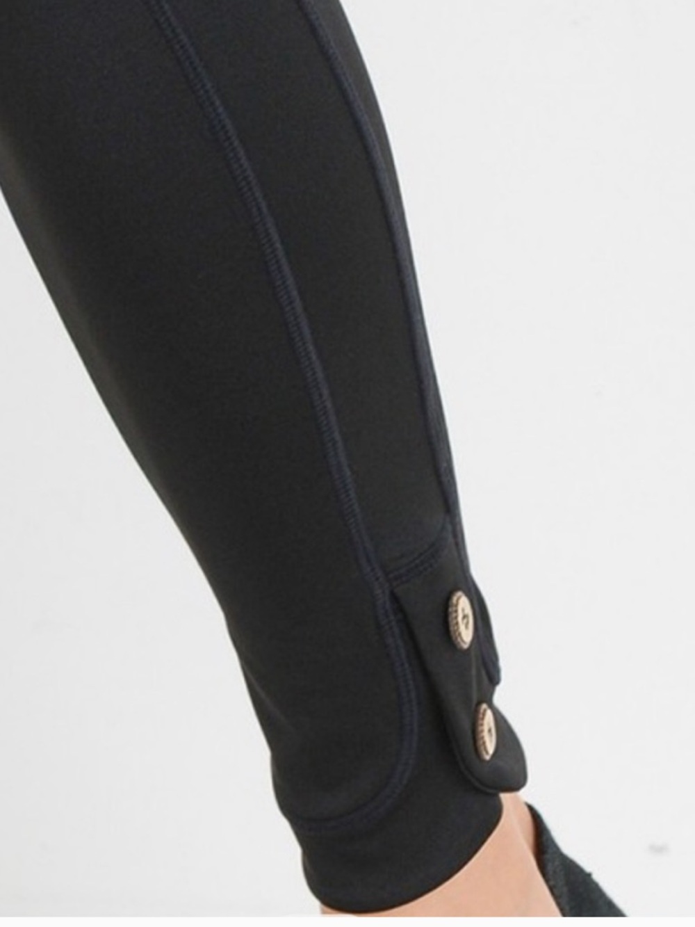 High-Waist Black Active Leggings - Picture 2 of 4